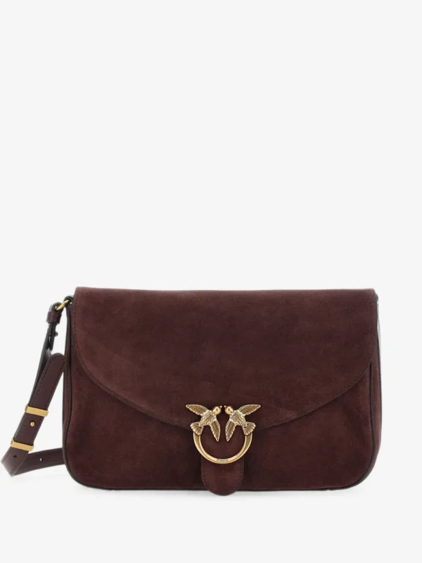 PINKO  Mini Love Birds suede shoulder bag